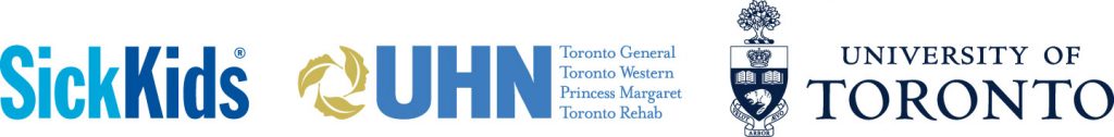 Sick Kids, UHN, & UofT logos