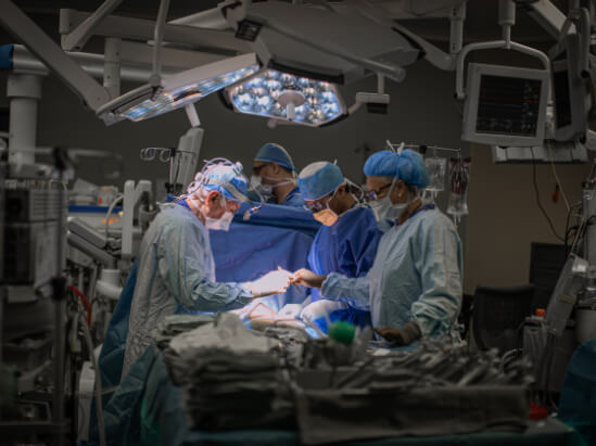 doctors operating on a patient